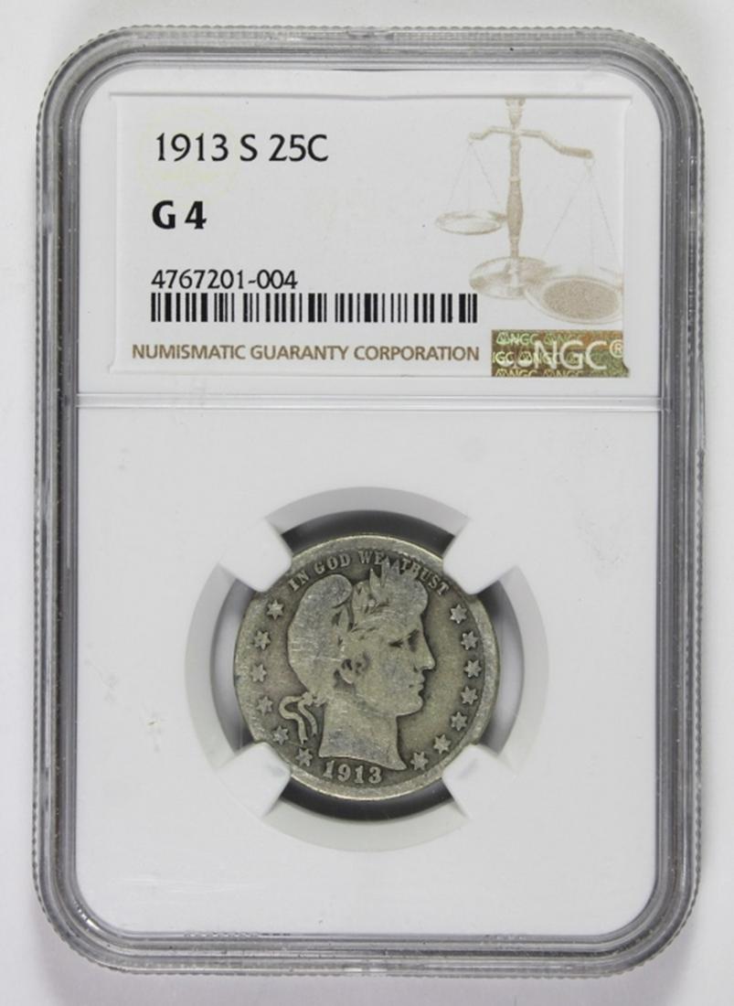 1913-S BARBER QUARTER (1 of 2)