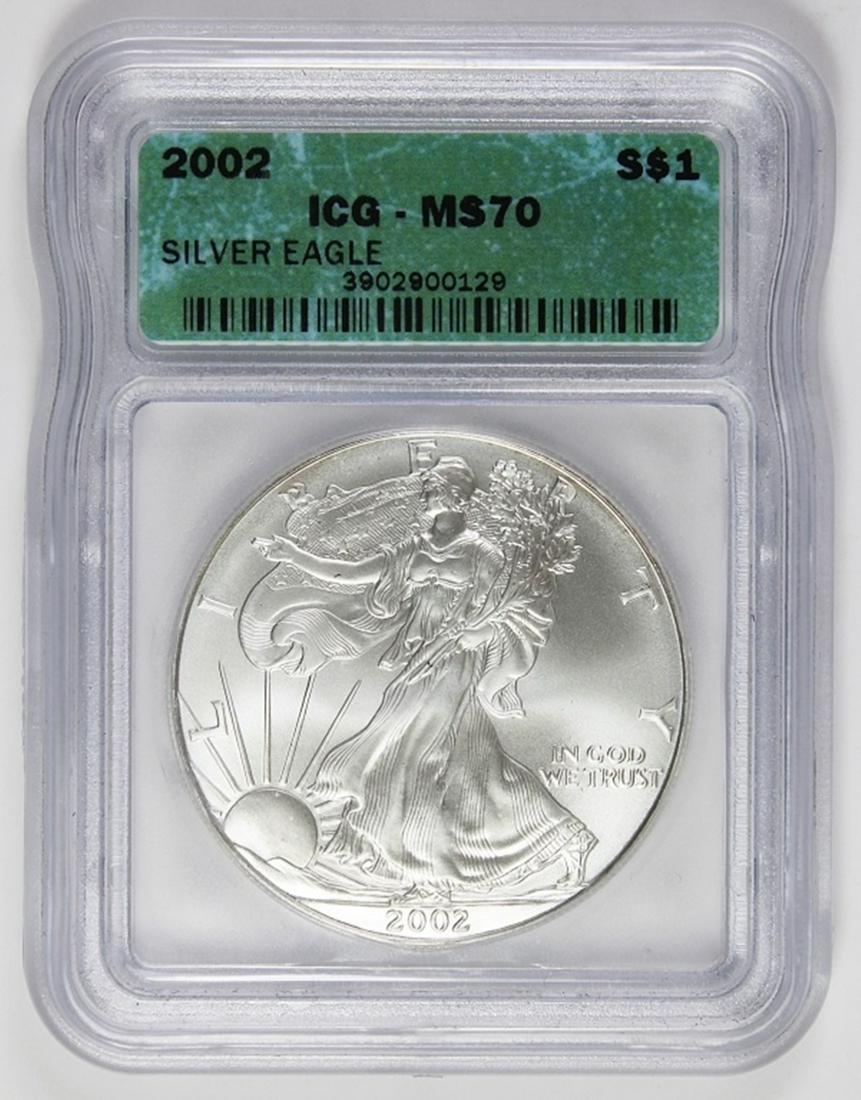 2002 AMERICAN SILVER EAGLE (1 of 2)
