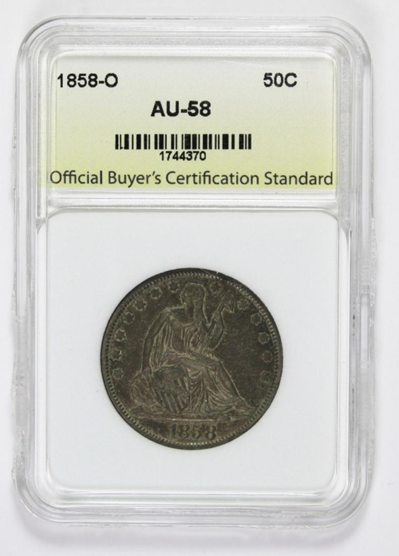 1858-O SEATED HALF DOLLAR (1 of 2)
