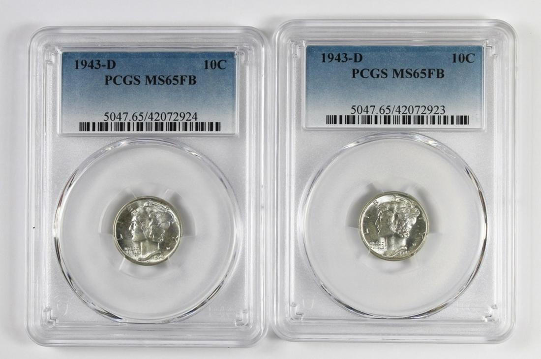 (2) 1943-D MERCURY DIMES (1 of 2)