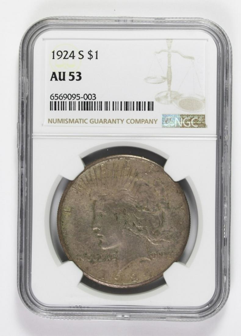1924-S PEACE SILVER DOLLAR (1 of 2)