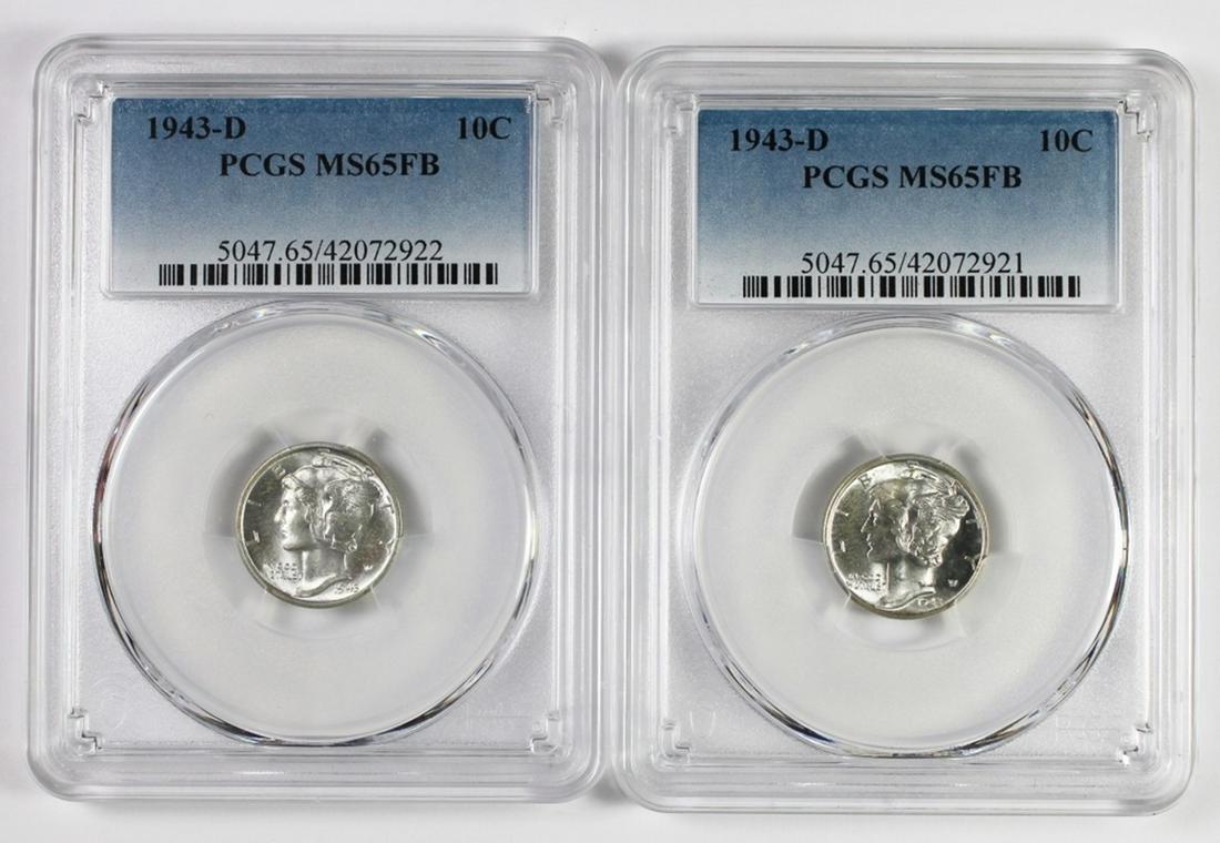 (2) 1943-D MERCURY DIMES (1 of 2)