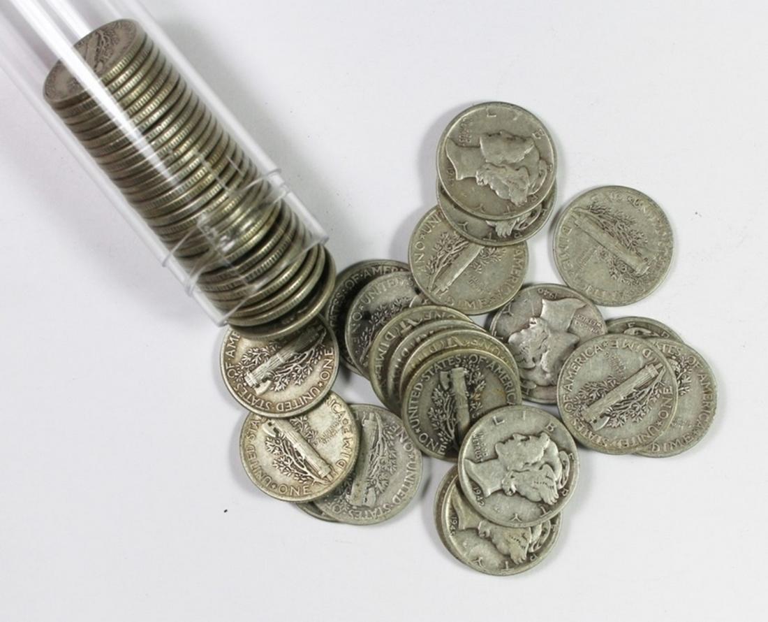 (50) MERCURY SILVER DIMES (1 of 1)