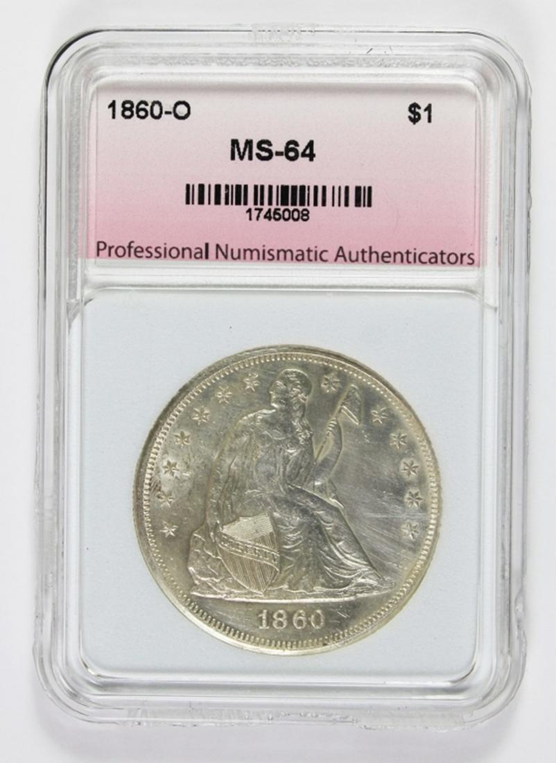 1860-O SEATED DOLLAR (1 of 2)