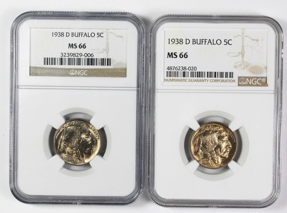 (2) 1938-D BUFFALO NICKELS (1 of 2)