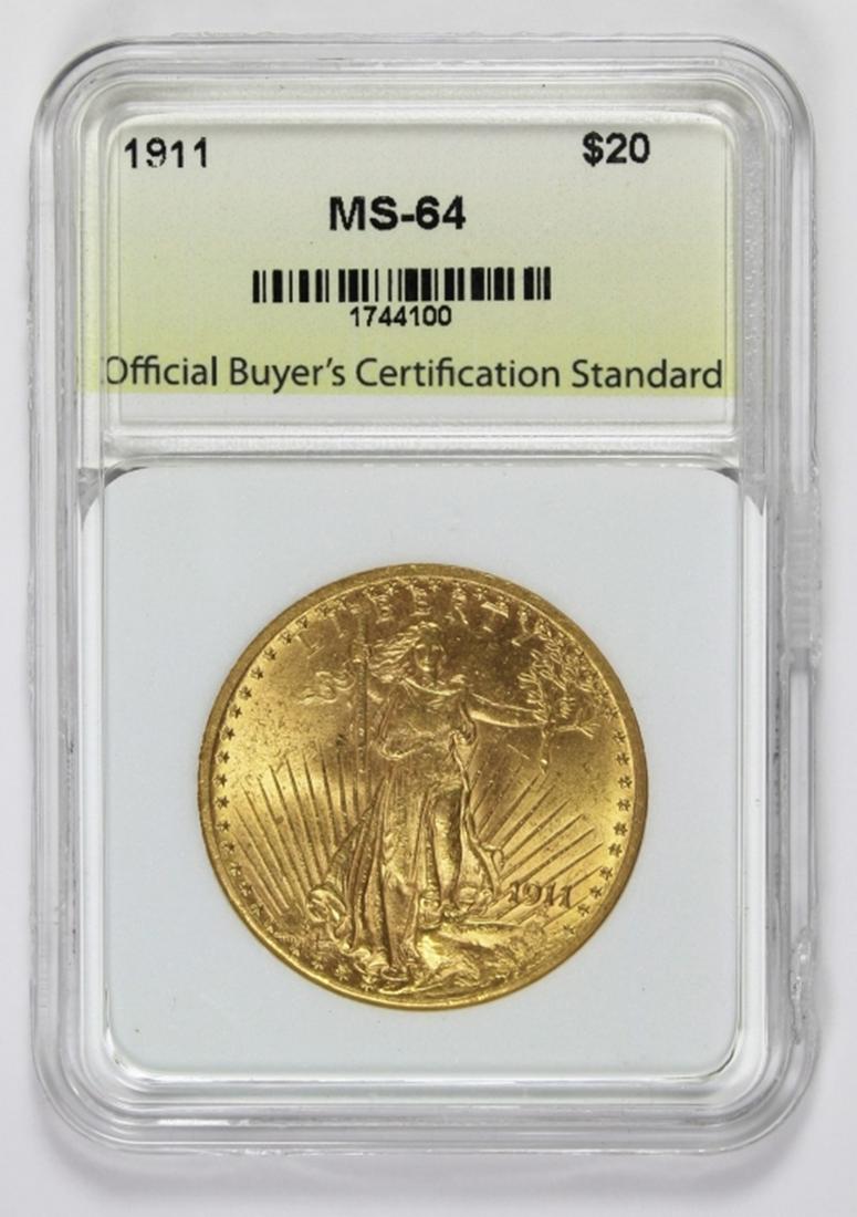 1911 $20 ST. GAUDEN'S GOLD (1 of 2)