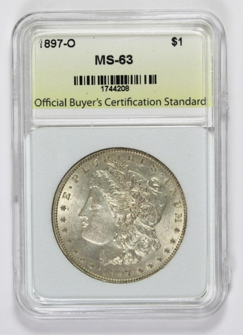 1897-O MORGAN SILVER DOLLAR (1 of 2)