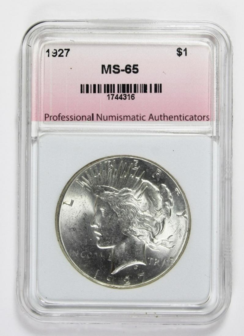 1927 PEACE SILVER DOLLAR (1 of 2)