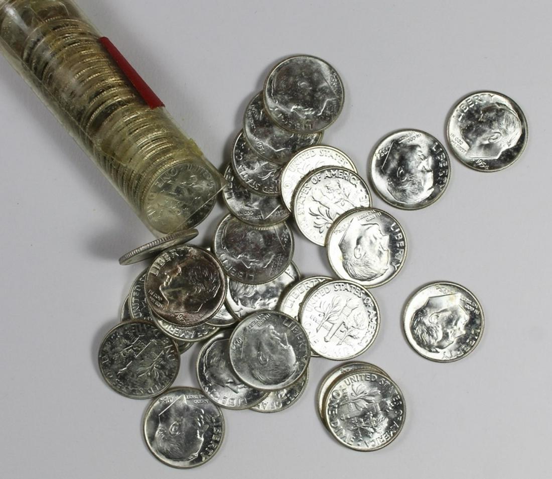 1954 P ROOSEVELT DIME ROLL (1 of 1)