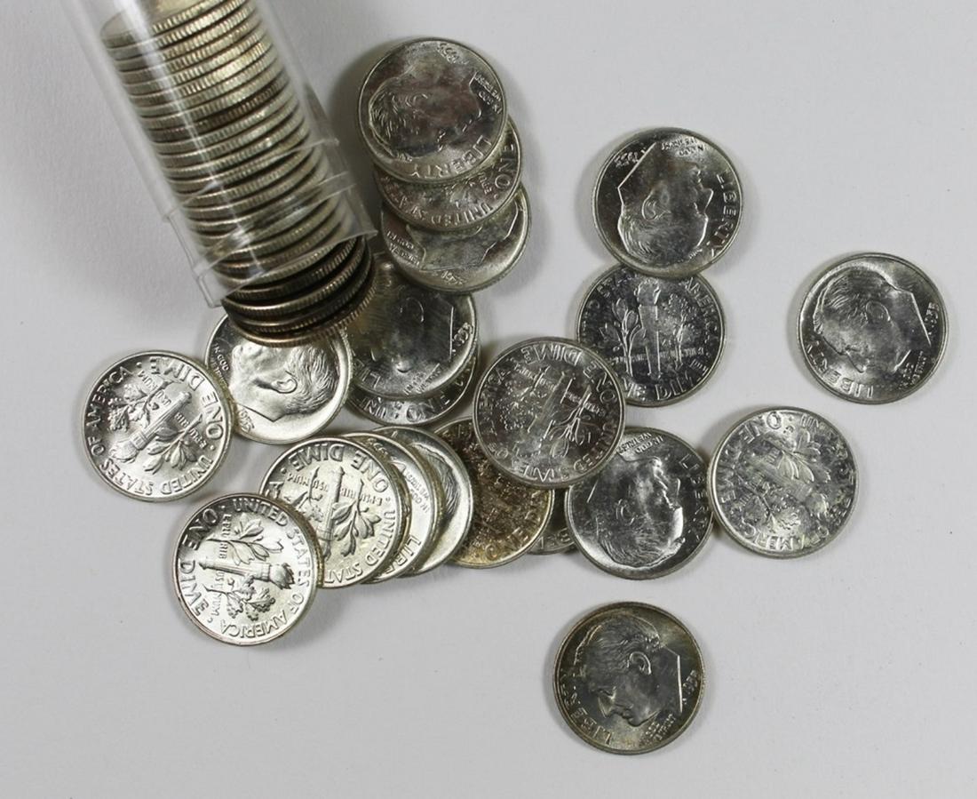 1953-P ROOSEVELT DIME ROLL (1 of 1)