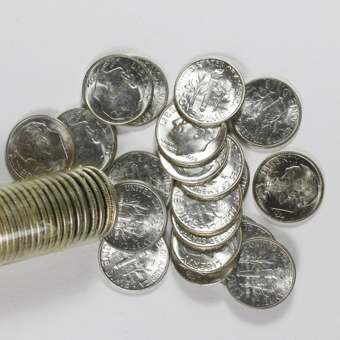 1954-P ROOSEVELT DIME ROLL (1 of 1)