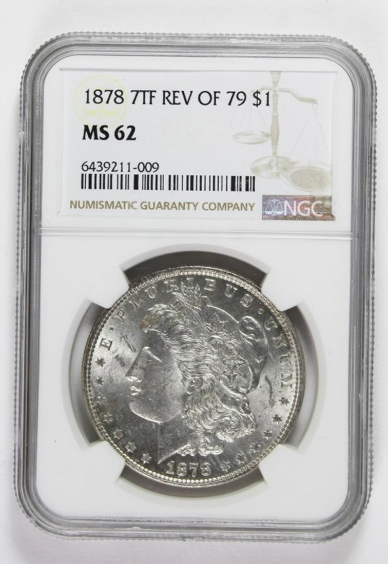 1878 7F REVERSE 1879 MORGAN SILVER DOLLAR (1 of 2)