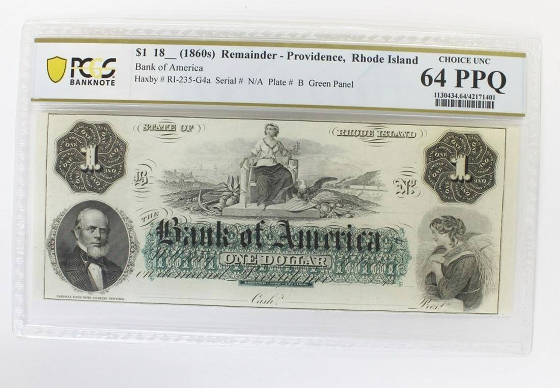 1860'S $1.00 PROVIDENCE, RHODE ISLAND (1 of 2)