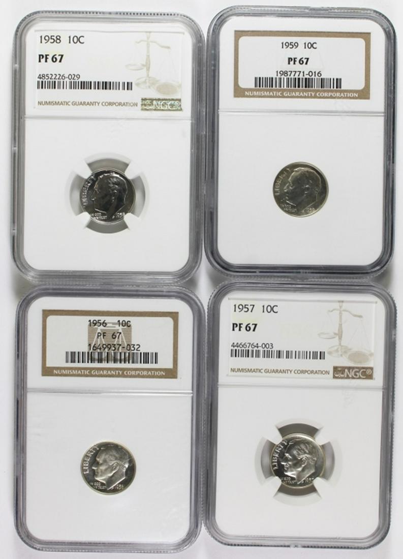 NGC GRADED ROOSEVELT DIMES (1 of 1)
