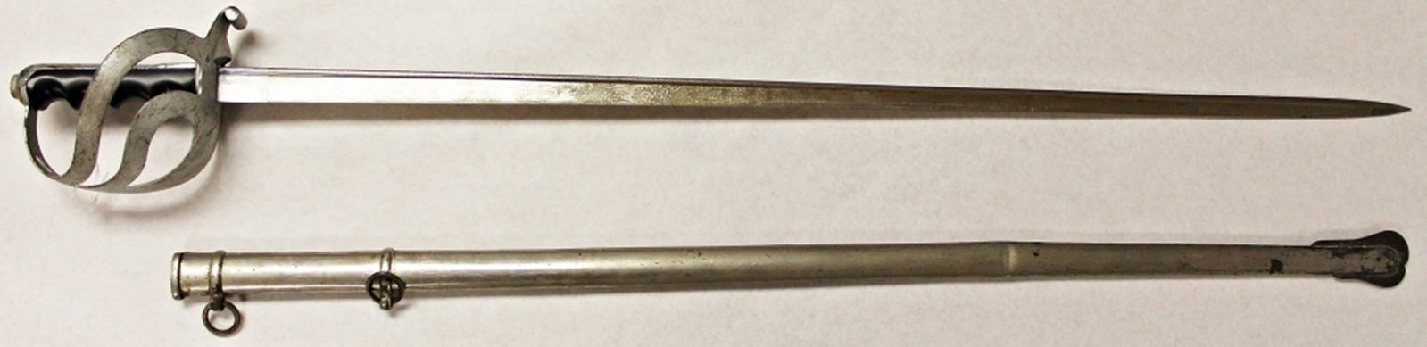 EUROPEAN SWORD WITH SCABBARD: HIGHLY ORNATE BLADE, NICE, OLD! ESTIMATE: $500-$750
