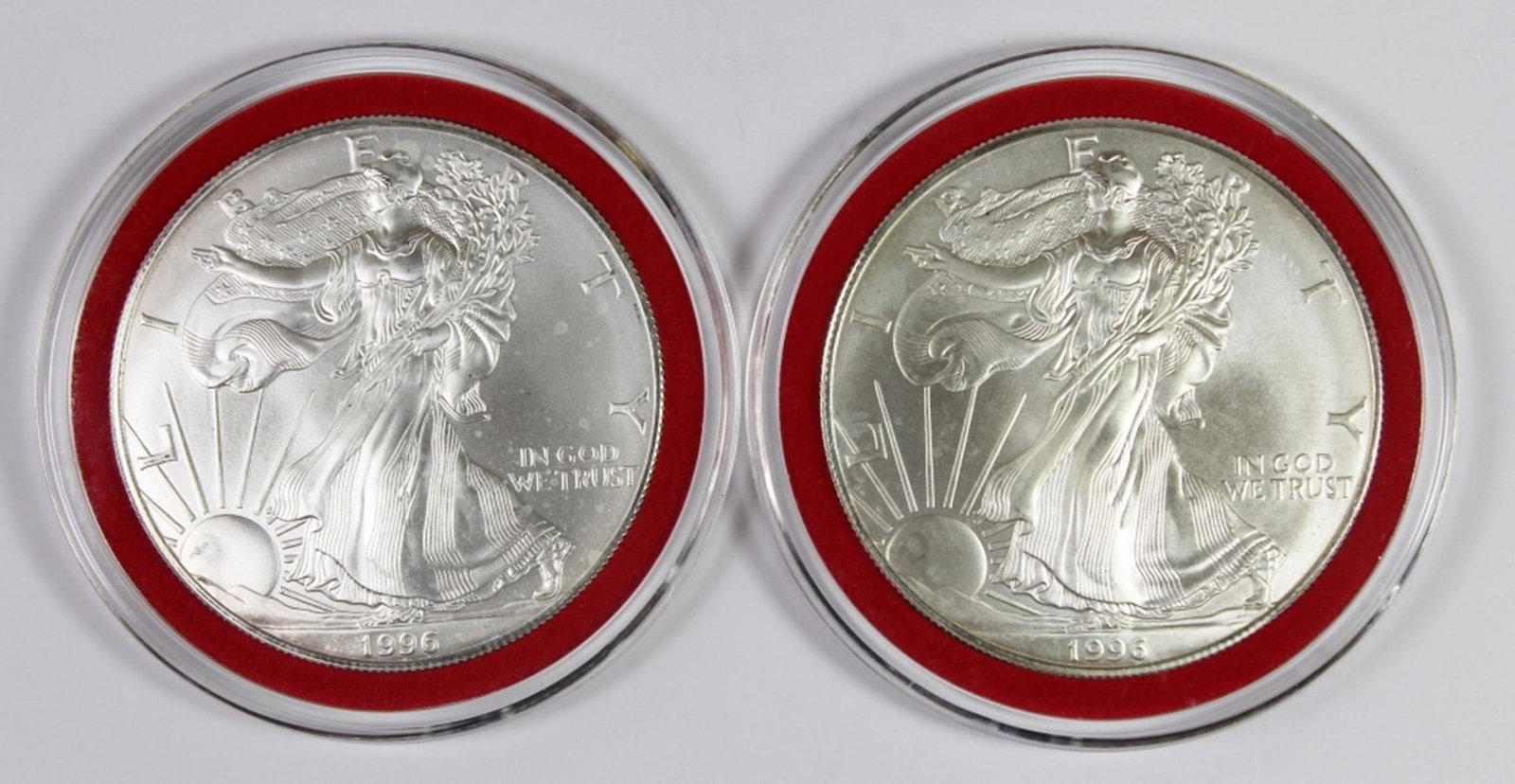 (2) 1996 AMERICAN SILVER EAGLES (1 of 2)
