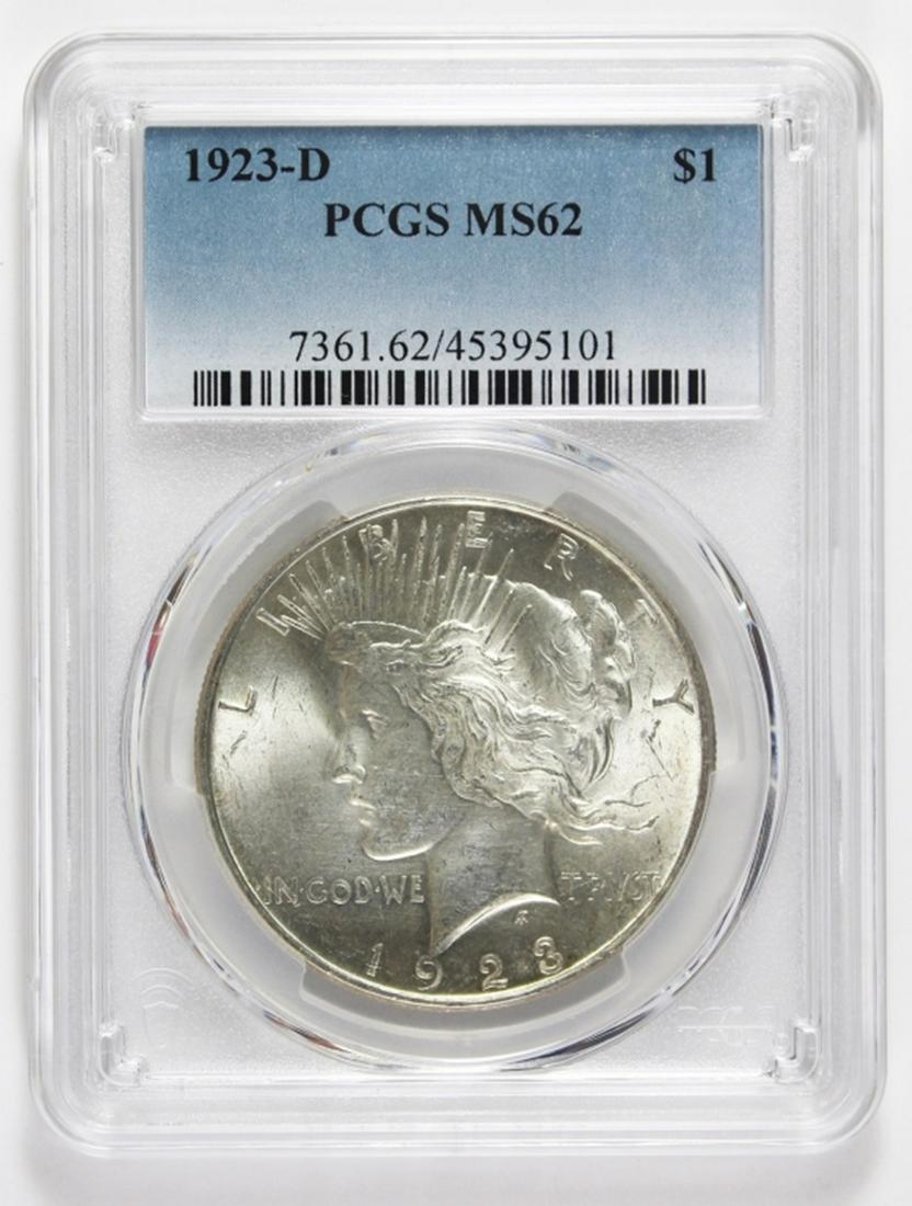 1923-D PEACE SILVER DOLLAR (1 of 2)