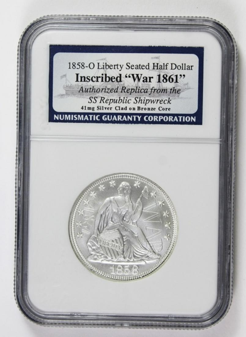 1858-O LIBERTY SEATED HALF DOLLAR (1 of 2)