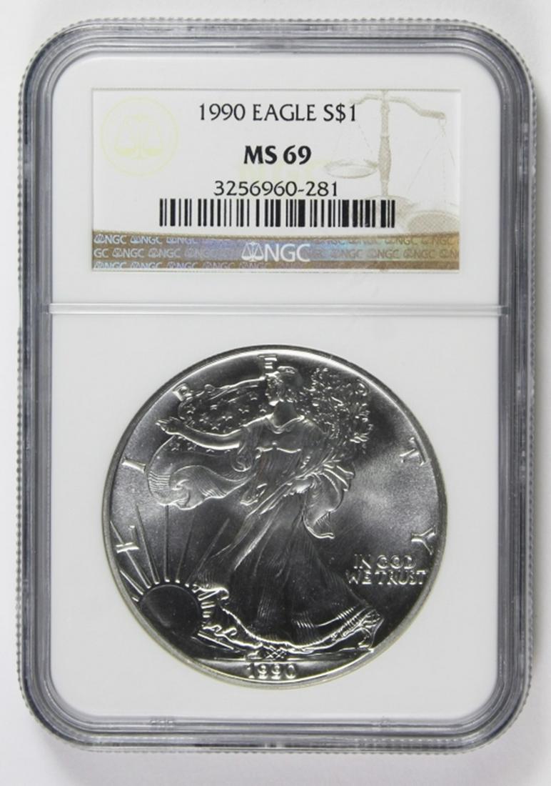 1990 AMERICAN SILVER EAGLE (1 of 2)