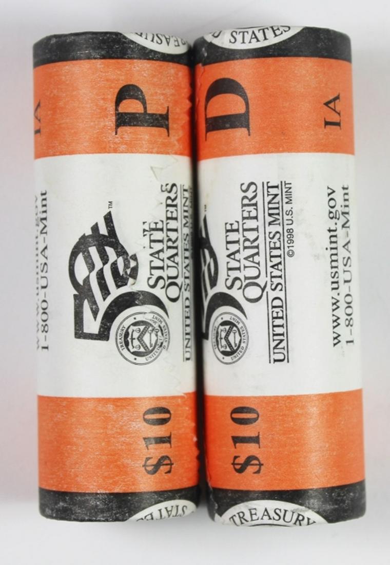 (2) IOWA STATE HOOD QUARTER BU ROLLS (1 of 1)