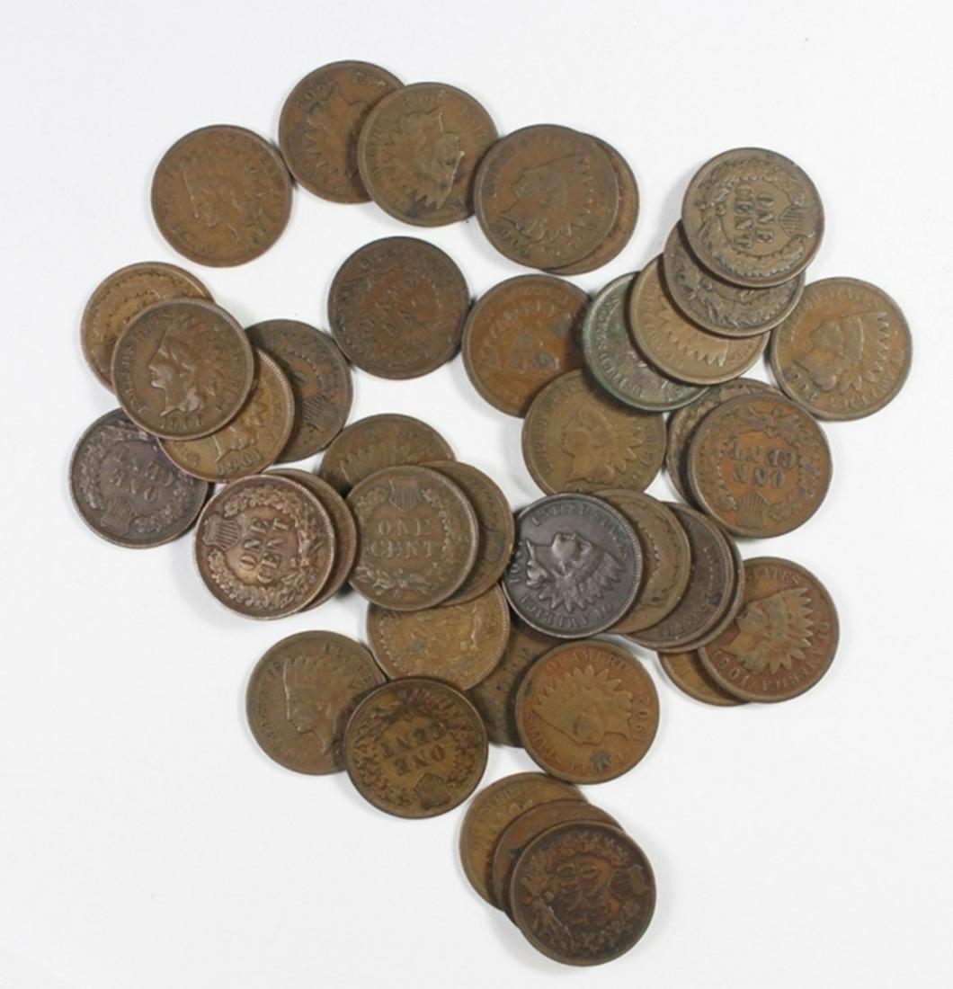 (40) CULL FREE INDIAN HEAD CENTS (1 of 1)