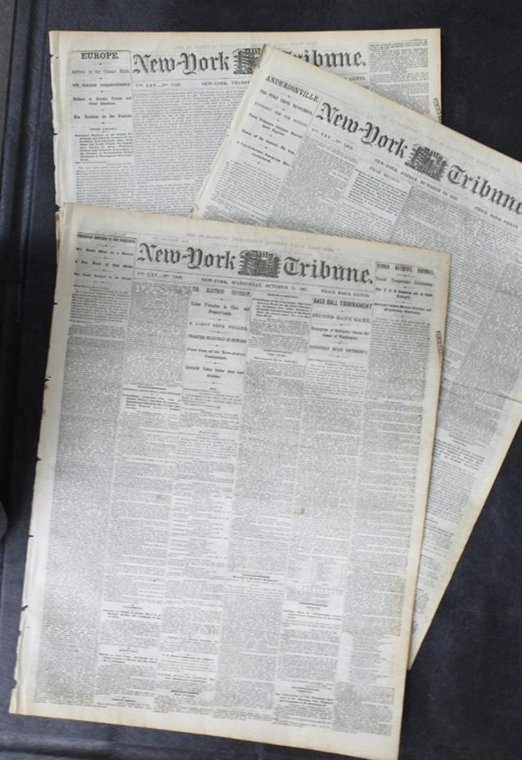 3 DIFFERENT CIVIL WAR NEWSPAPERS (1 of 2)