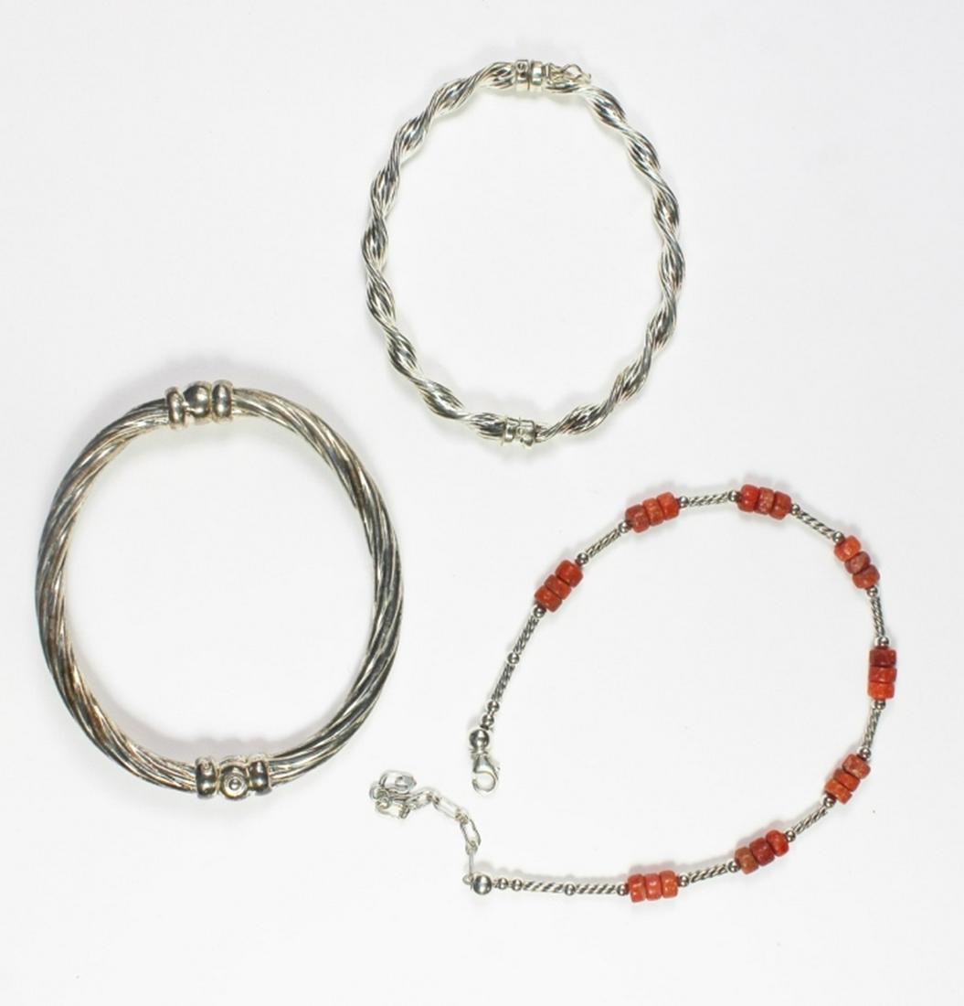 (3) STERLING SILVER BRACELETS (1 of 1)