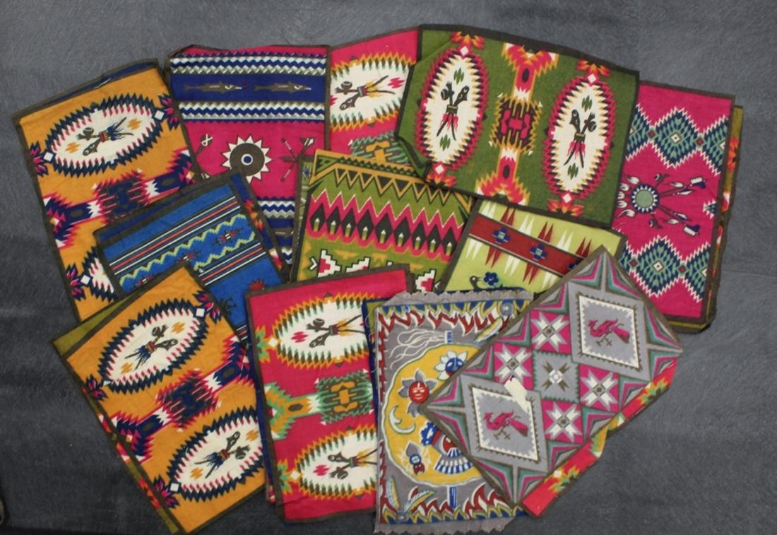 NATIVE AMERICAN SWATCHES: 30 VARIOUS DESIGNS 6X8 ESTIMATE $30-$50