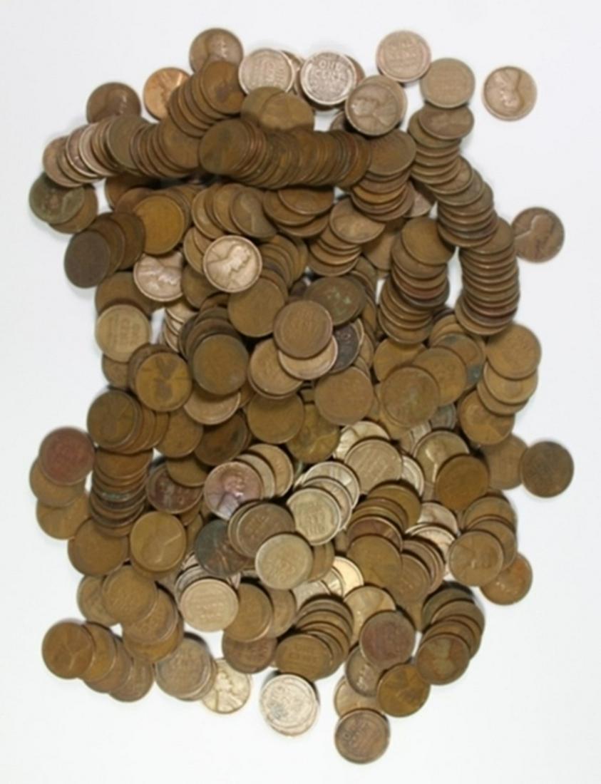 (400) VARIOUS TEEN DATE WHEAT CENTS: 1919 AND OLDER LINCOLN WHEAT CENTS. ESTIMATE: $200-$250