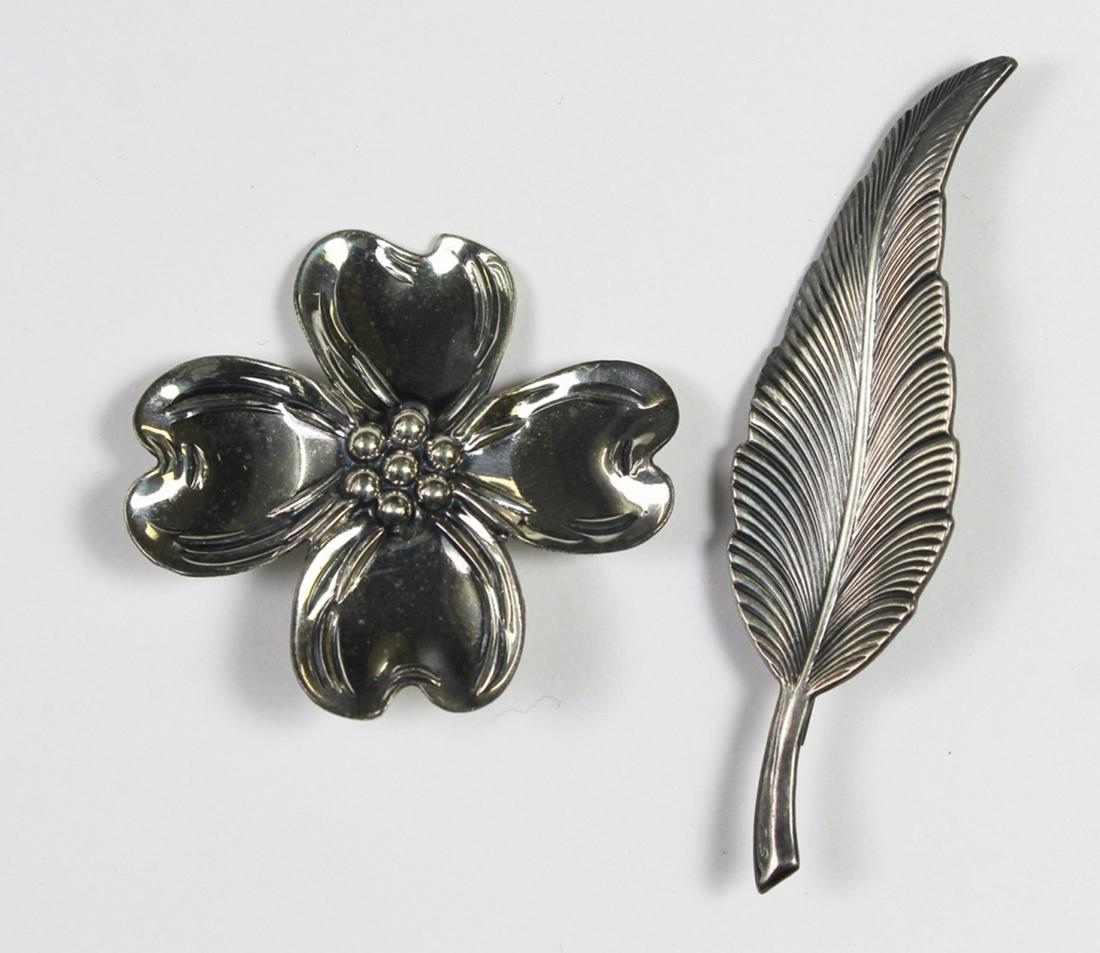 (2) BEAU STERLING SILVER PINS (1 of 2)