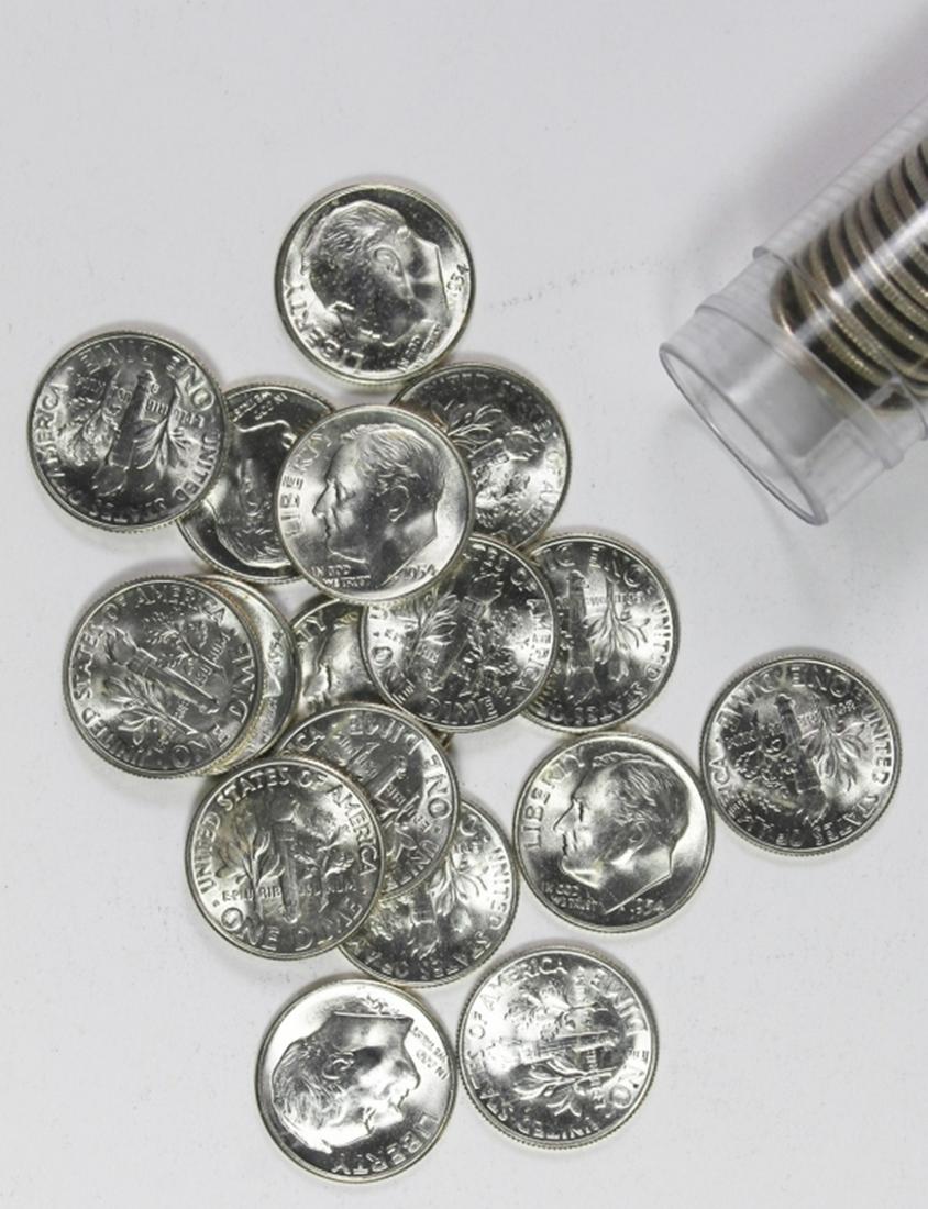 1954-P ROOSEVELT DIME ROLL (1 of 1)