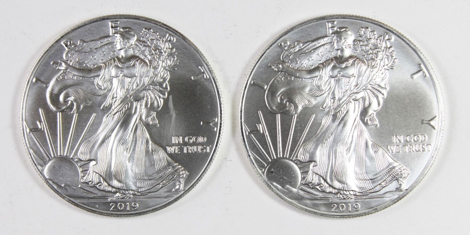 (2) 2019 AMERICAN SILVER EAGLES (1 of 2)