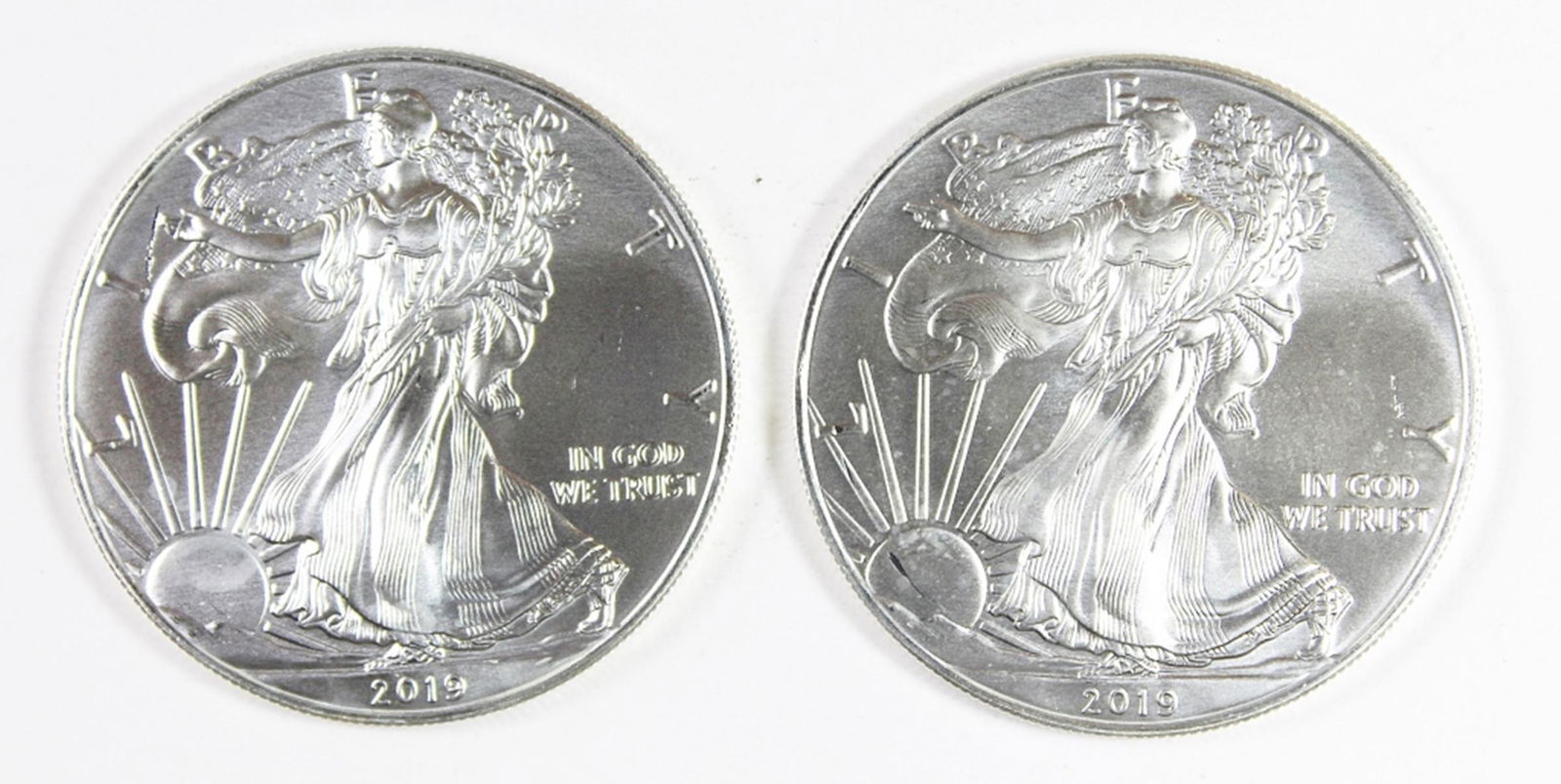 (2) 2019 AMERICAN SILVER EAGLES (1 of 2)