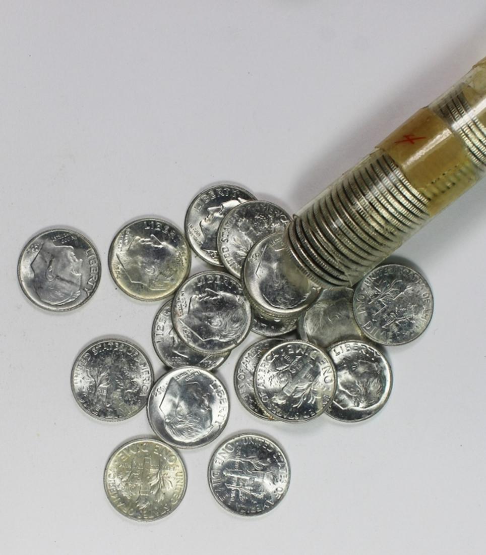 1954-P ROLL OF ROSSEVELT SILVER DIMES (1 of 1)