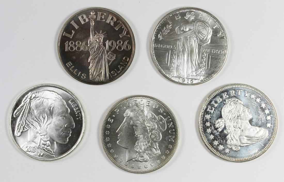 (5) 1 OZ SILVER ROUNDS (1 of 2)
