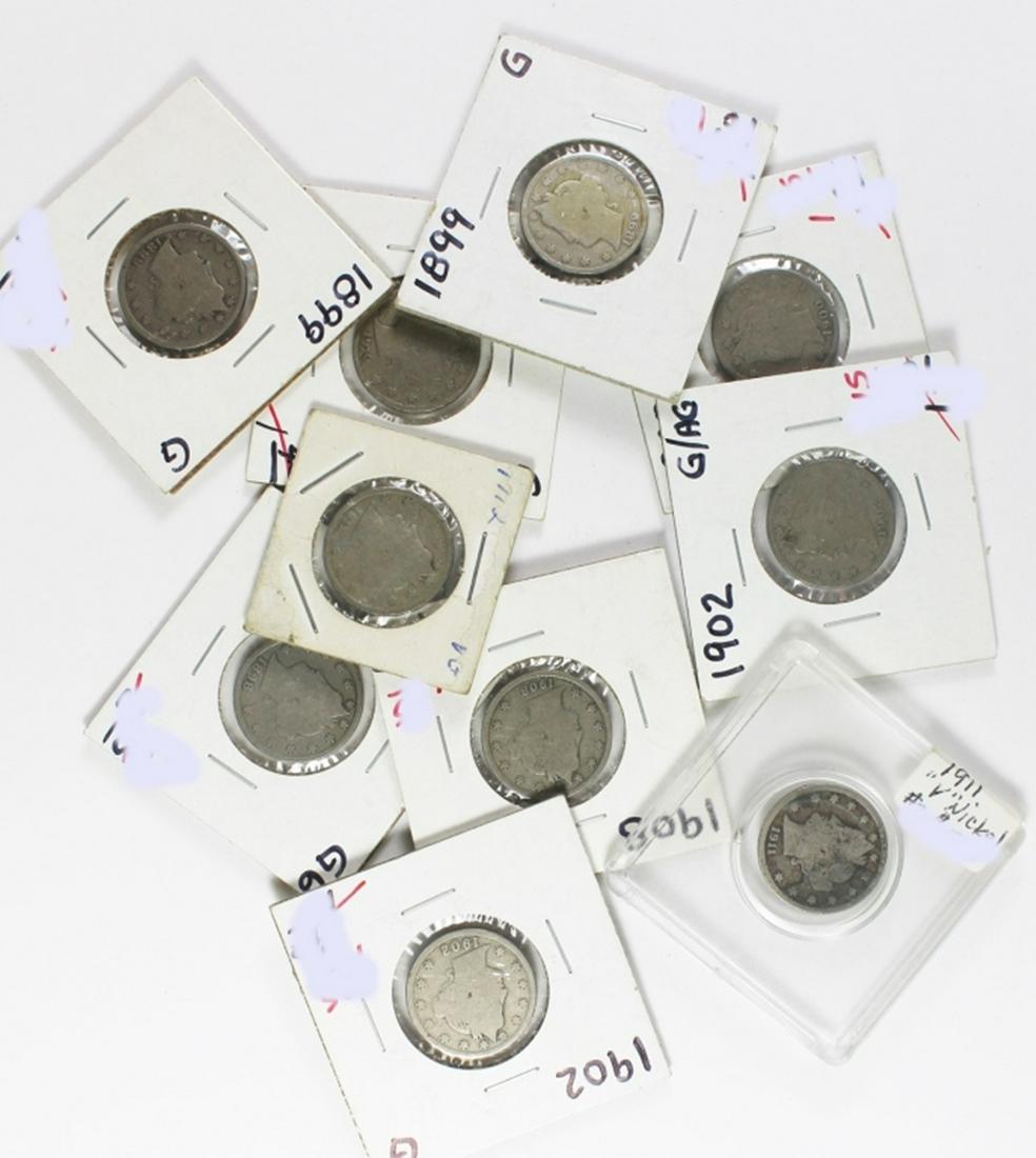 (10) LIBERTY "V" NICKELS (1 of 1)