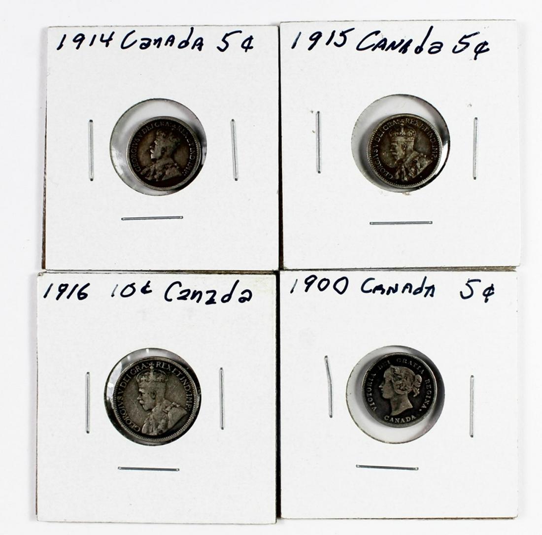 (4) CANADIAN SILVER COINS (1 of 2)