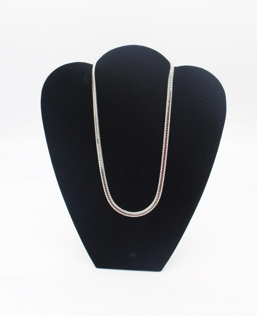 STERLING SILVER CHAIN: 20" LONG, 31.3 GRAMS. ESTIMATE: $100-$125