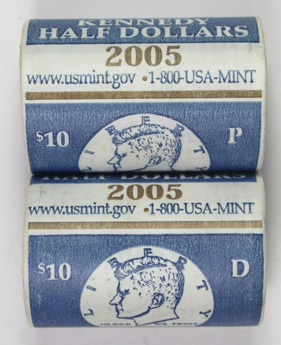 2005 KENNEDY HALF DOLLAR MINT ROLLS (1 of 2)