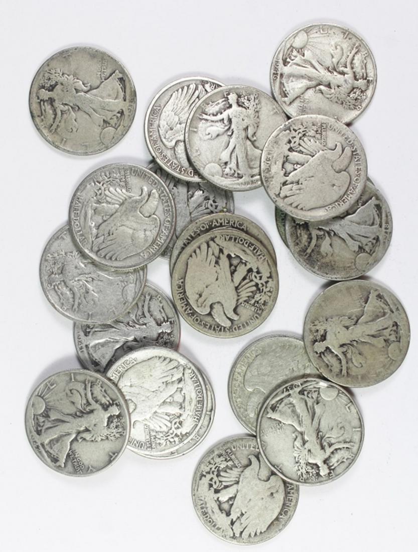 $10 FACEVALUE 90% HALF DOLLARS (1 of 1)