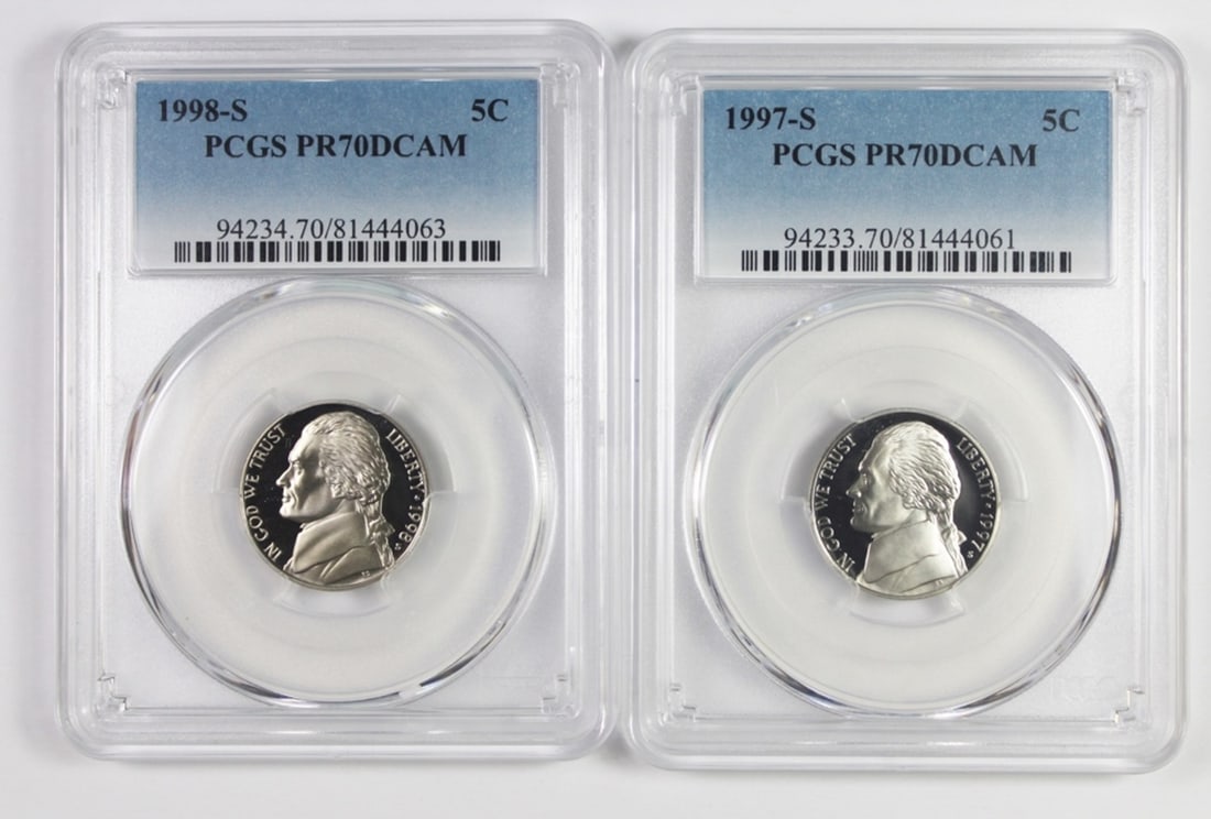 (2) PCGS GRADED JEFFERSON NICKELS (1 of 1)