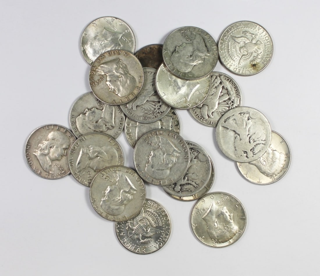 $10 FACEVALUE 90% SILVER HALF DOLLARS (1 of 1)