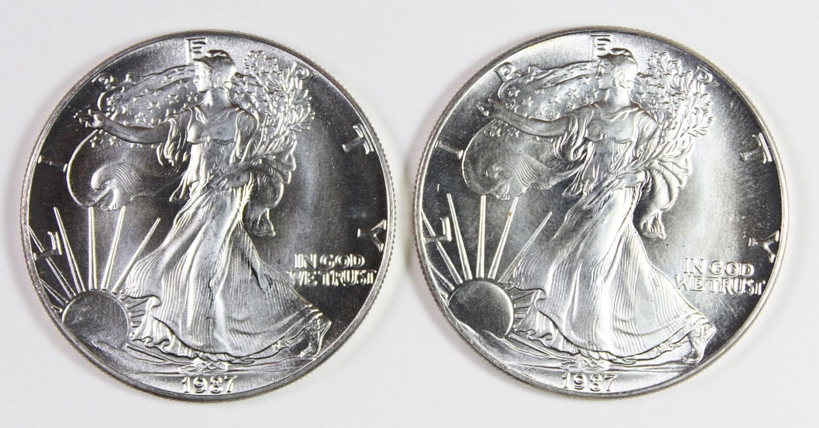 (2) 1987 AMERICAN SILVER EAGLES (1 of 2)