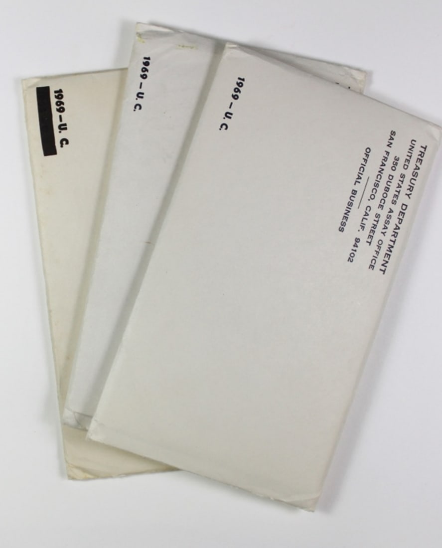(3) 1969 U.S. MINT SETS (1 of 2)