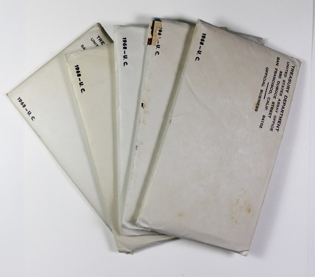 (5) 1968 U.S. MINT SETS (1 of 2)