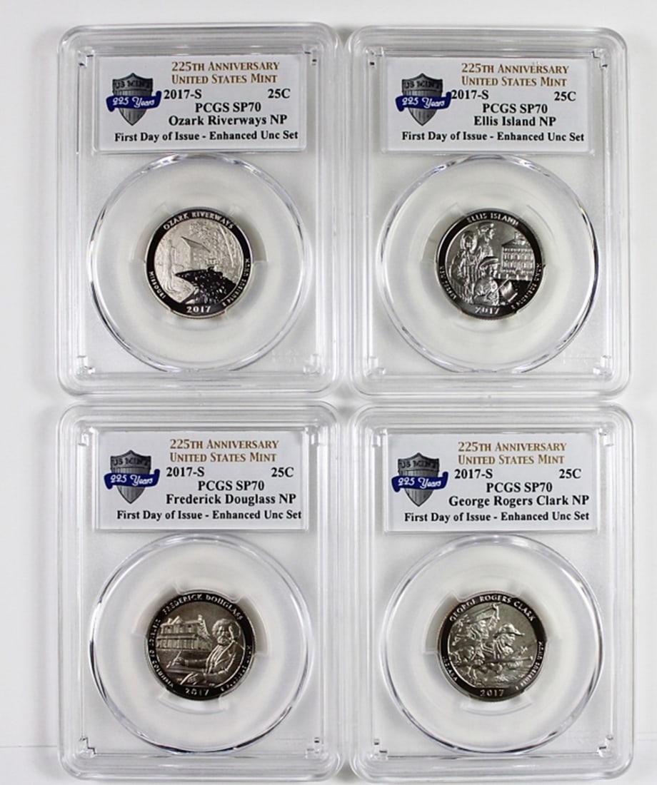 (4) 2017-S PCGS GRADED NATIONAL PARK QUARTERS (1 of 2)