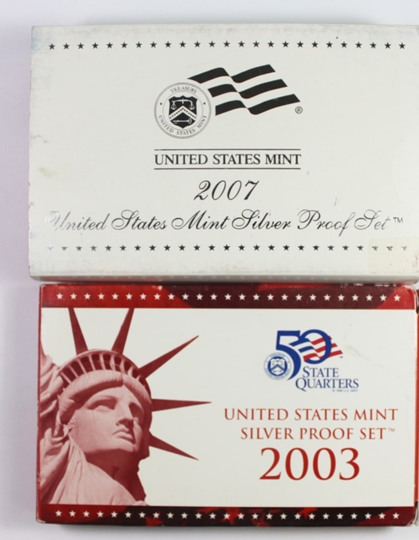 2003 & 2007 US SILVER PROOF SETS (1 of 4)