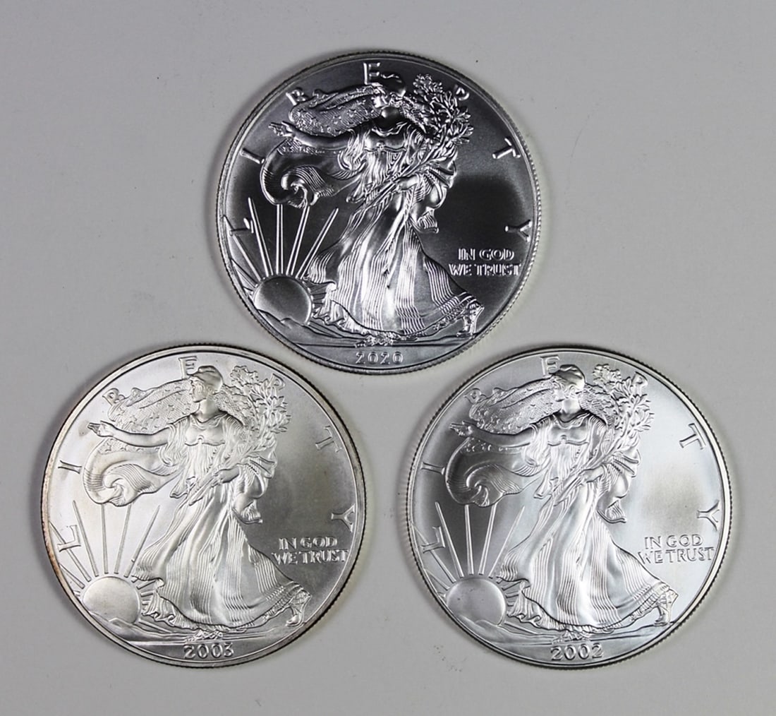 (3) AMERICAN SILVER EAGLES (1 of 1)