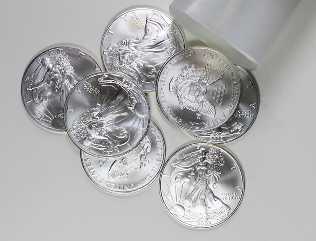 ROLL OF AMERICAN SILVER EAGLES (1 of 1)