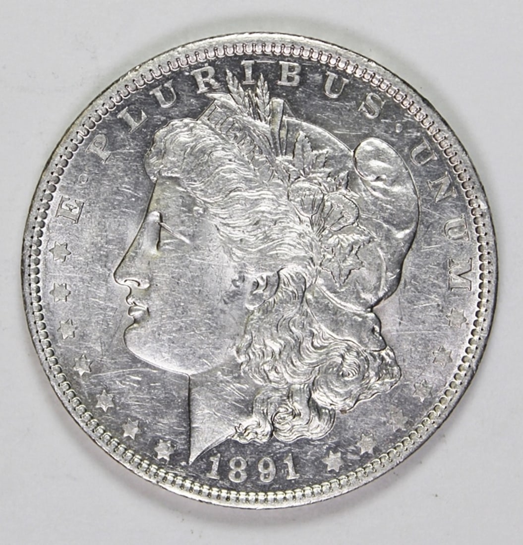 1891-O MORGAN SILVER DOLLAR: BU. BLAST WHITE! ESTIMATE: $150-$200